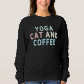 Sweatshirt Yoga Chat Et Café (Devant)