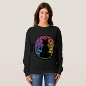 Sweatshirt Yoga Chat Mandala (Devant entier)