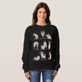 Sweatshirt Yoga chat siamois (Devant entier)