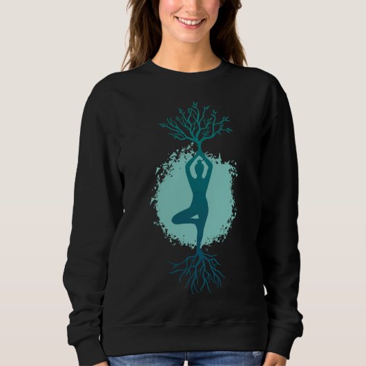 Sweatshirt Yoga des arbres femmes (Devant)