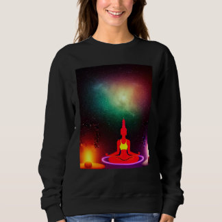 Sweatshirt Yoga Girl Female Sun Salutation Meditation Chakra