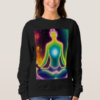 Sweatshirt Yoga Girl Female Sun Salutation Meditation Chakra