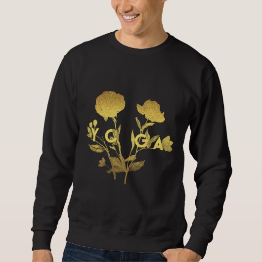 Sweatshirt Yoga Golden Rose (Devant)