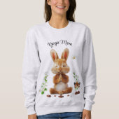 Sweatshirt Yoga Maman mignonne lapin (Devant)