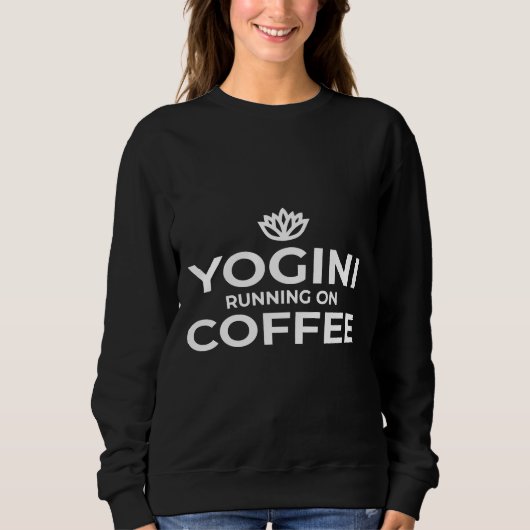 Sweatshirt Yogini Courir Sur Café (Devant)