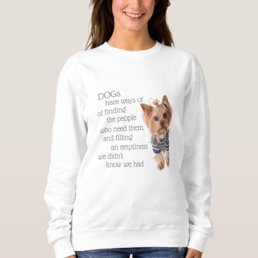 Sweatshirt Yorkie Dog cite des femmes (Devant)