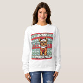 Sweatshirt Yorkie Joyeux Woofmas (Devant entier)