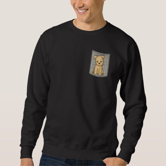 Sweatshirt Yorkie Puppy in Pocket Cute Dog Yorkshire Terrier (Devant)