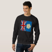 Sweatshirt Yorkshire Roots & British Grown Idea With Rose Of  (Devant entier)