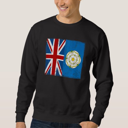 Sweatshirt Yorkshire Roots & British Grown Idea With Rose Of  (Devant)
