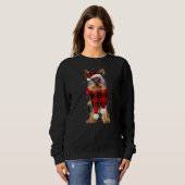 Sweatshirt Yorkshire Terrier Buffalo Plaid Yorkie Chien Chris (Devant entier)
