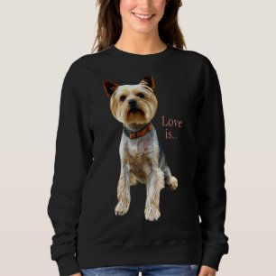 Sweatshirt Yorkshire Terrier Chien Yorkie Maman Papa Aime Ter
