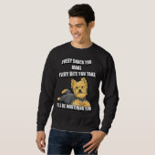Sweatshirt Yorkshire Terrier Drôle Mème Chaque Snack Je serai (Devant entier)