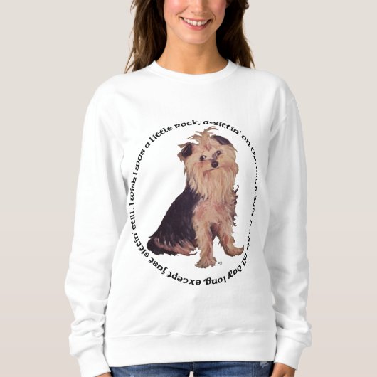 Sweatshirt Yorkshire Terrier Petite Chanson (Devant)
