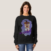 Sweatshirt Yorkshire Terrier Wicked Witple Purple (Devant entier)