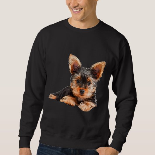 Sweatshirt Yorkshire terrier Yorkie Chien chiot (Devant)