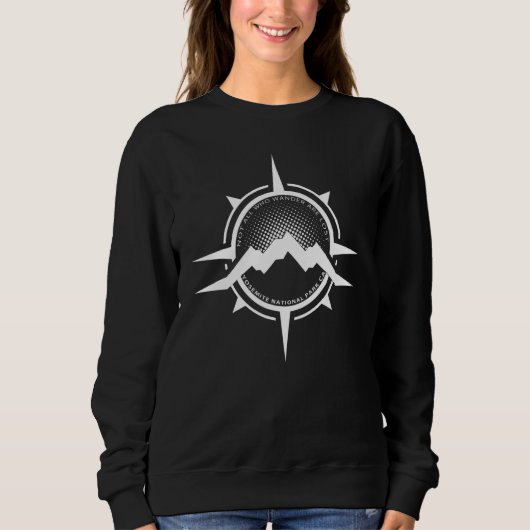 Sweatshirt Yosemite National Park California Compass Keepsake (Devant)