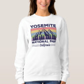 Sweatshirt Yosemite National Park California Retro Randonnée (Devant)