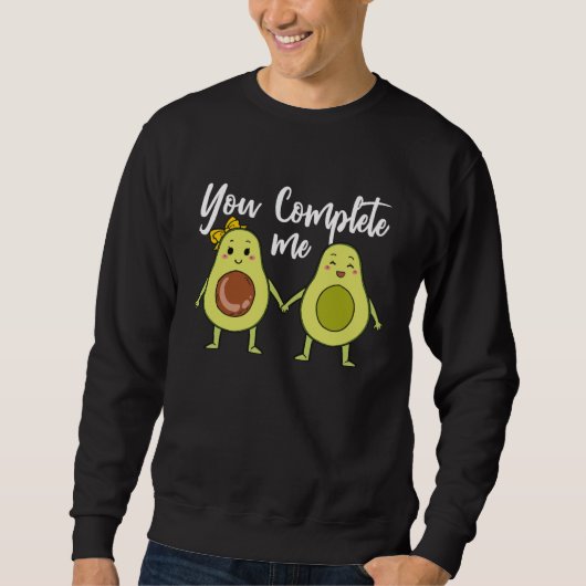 Sweatshirt You Complete Me Valentines Day Vegan Couple (Devant)