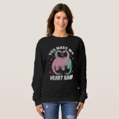 Sweatshirt You Make My Heart Saur Cute Dinosaur Valentine's D (Devant entier)
