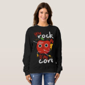 Sweatshirt You Rock Me To My Core Cute Apple (Devant entier)