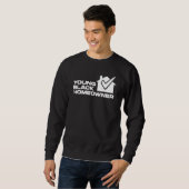 Sweatshirt Young Black Homeowner New House Party  Housewarmin (Devant entier)