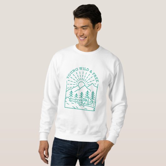 Sweatshirt Young Wild Free (Devant entier)