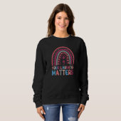 Sweatshirt Your Laughter Matters Boho Rainbow Semicolon (Devant entier)