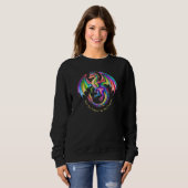 Sweatshirt Your Text Colorful Dragon Feel the Power  (Devant entier)