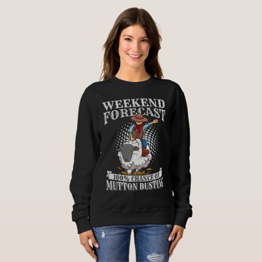 Sweatshirt Youth Rodeo Mutton Busting Quote for a Mutton Bust (Devant entier)