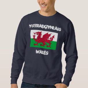 Sweatshirt Ystradgynlais, Pays de Galles avec drapeau gallois
