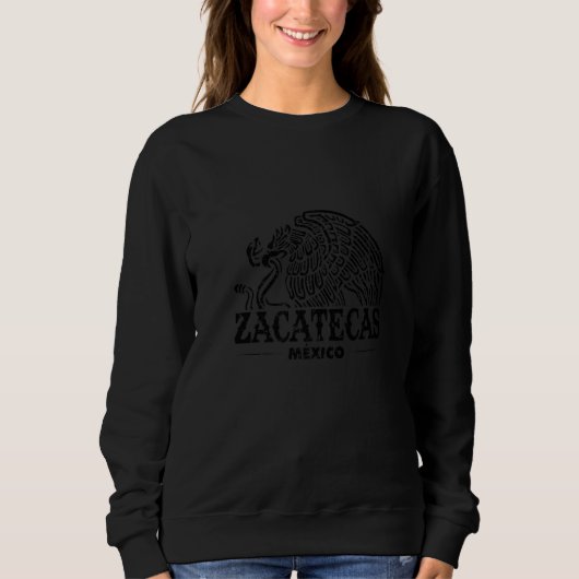 Sweatshirt Zacatecas Mexique Aigle Emblème Retro Vintage Dist (Devant)