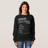 Sweatshirt Zackery Taille du service Nutrition Étiquette Calo (Devant entier)