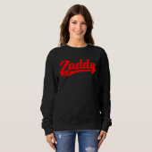 Sweatshirt Zaddy retro player typography fashion pocket (Devant entier)