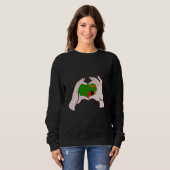 Sweatshirt Zambia Handsign Heart Zambian Flag Zambian Pride (Devant entier)