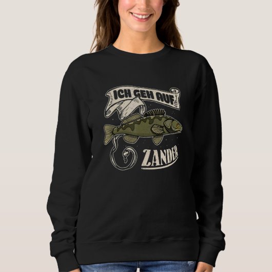 Sweatshirt Zander Fogosch Pêcheur Humour 3 (Devant)