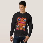 Sweatshirt Zany One Eyed Holloween Candy Monster (Devant entier)