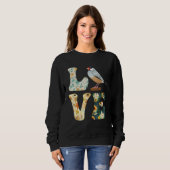 Sweatshirt Zebra Finches LOVE Bird  Finches Bird Song (Devant entier)