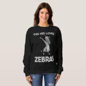 Sweatshirt Zebra For Kids Boys African Zoo Animal (Devant entier)