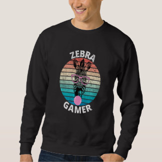 Sweatshirt Zebra Gamer Graphic For Gamer Kids Men & Women