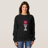 Sweatshirt Zebra Graphic Rouge Bleu Bleu Décor 4e O (Devant entier)
