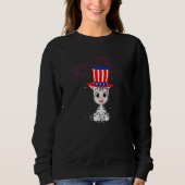 Sweatshirt Zebra Graphic Rouge Bleu Bleu Décor 4e O (Devant)