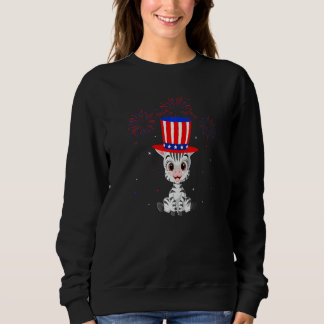 Sweatshirt Zebra Graphic Rouge Bleu Bleu Décor 4e O