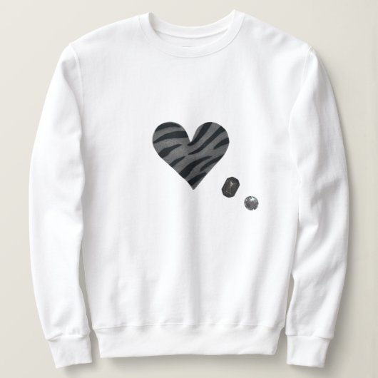 Sweatshirt Zebra-heart (Design devant)