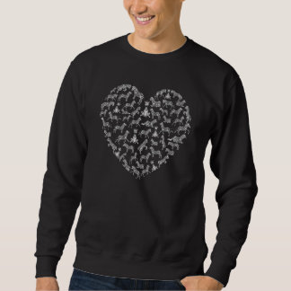 Sweatshirt Zebra Heart Zebra Hommes Femmes Enfants
