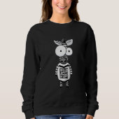 Sweatshirt Zebra  Pattern Barcode Message (Devant)