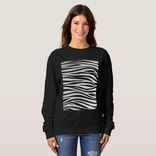 Sweatshirt Zebra Pattern Zebra Colors (Devant entier)