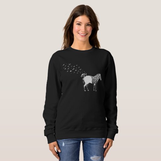 Sweatshirt Zebra Stripes Zebra Birds (Devant entier)