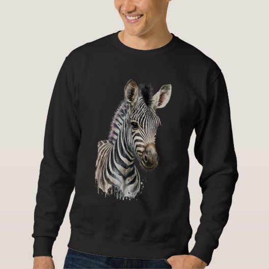 Sweatshirt Zebra Watercolor (Devant)
