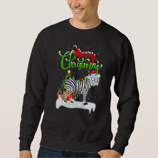 Sweatshirt Zebra  Xmas Decorations Santa Zebra Christmas